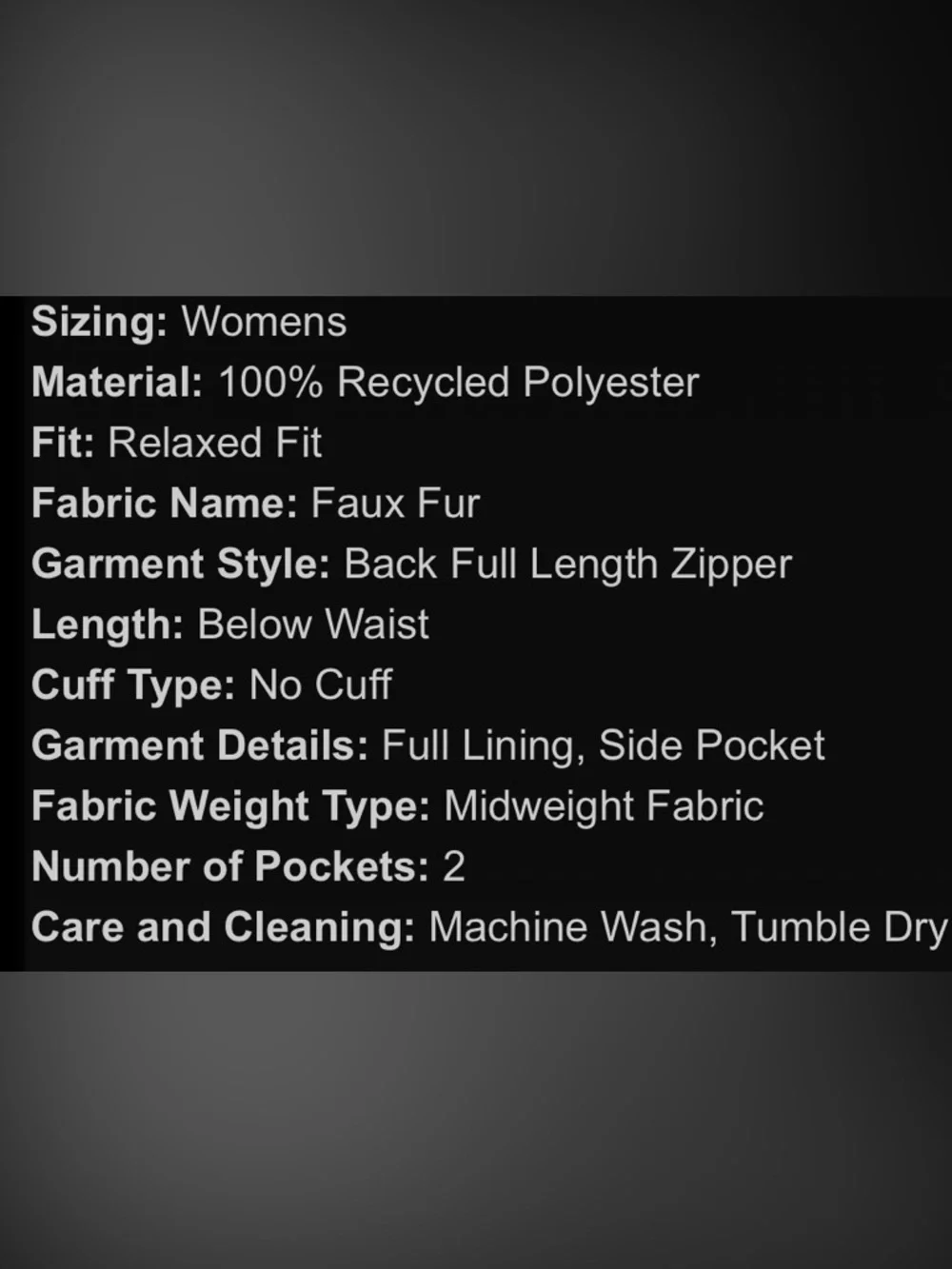 Women's Faux Fur PU Trim Jacket - JoyLab - Picture 5 of 6